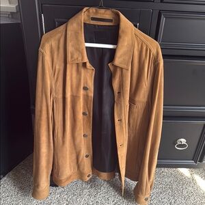 Men's Theory Tan Suede Jacket